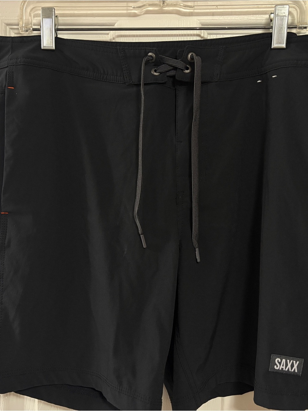 Saxx Black Men's Swim Board Shorts with Drawstring